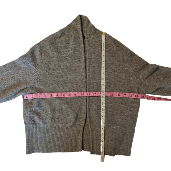 EILEEN FISHER Gray 100% Alpaca Open Front Cardigan Set Sz M EUC - Picture 10 of 16